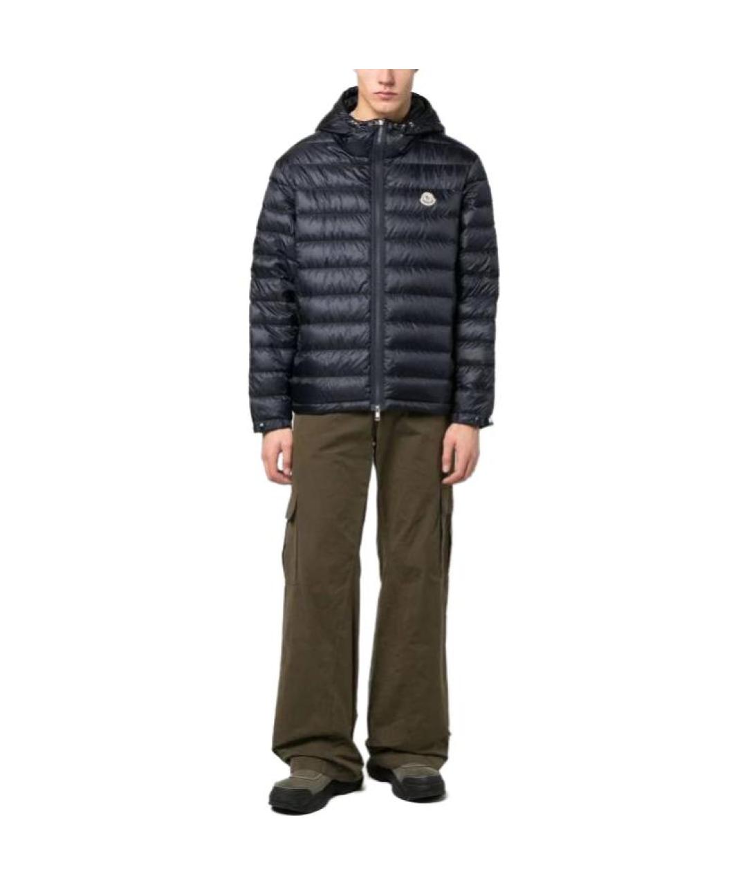 MONCLER Темно-синий пуховик, фото 3