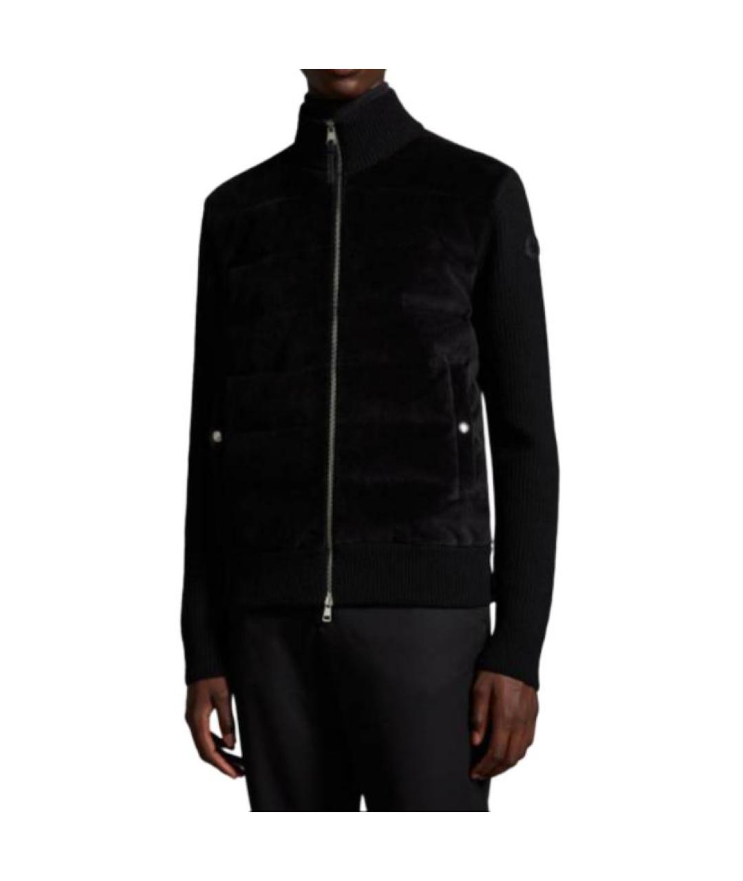 MONCLER Черный пуховик, фото 4