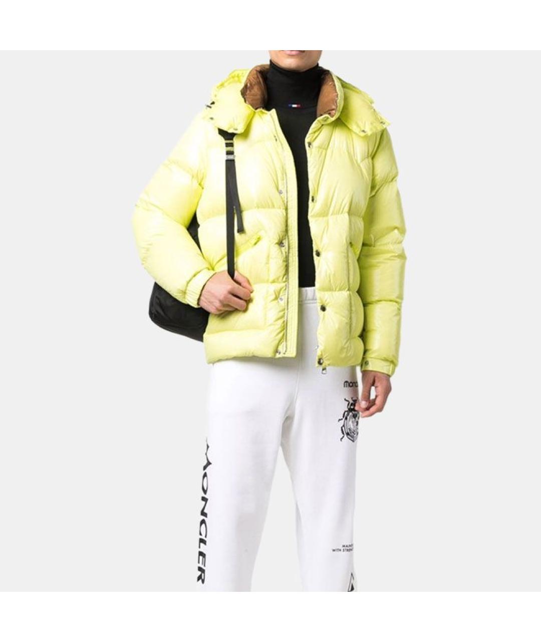 MONCLER Желтый пуховик, фото 2