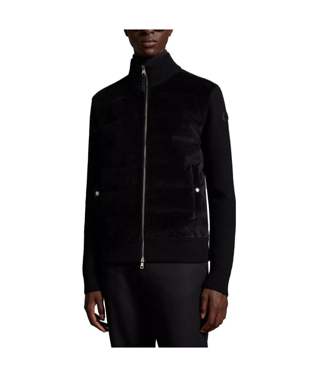 MONCLER Черный пуховик, фото 2
