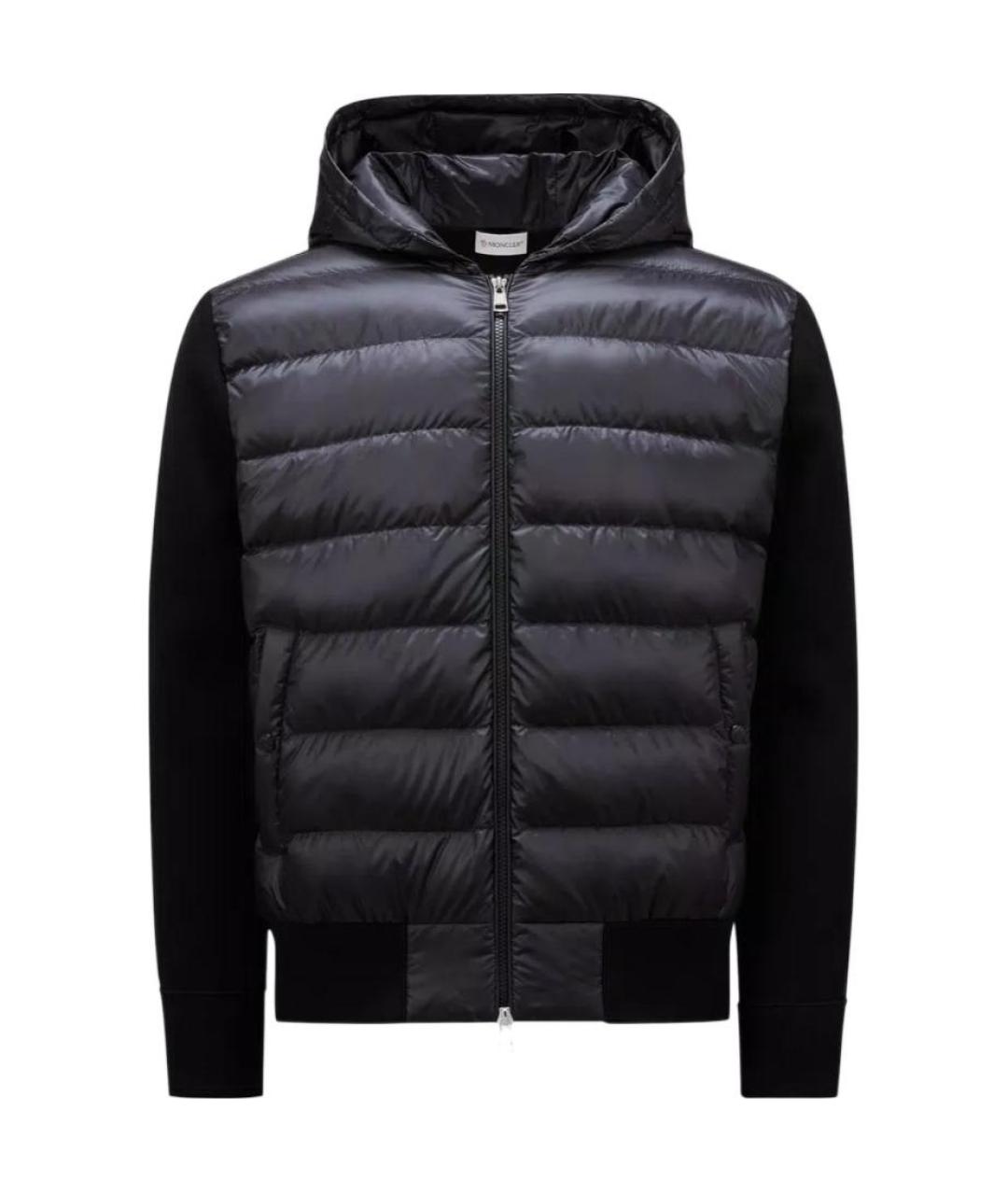 MONCLER Черный пуховик, фото 1