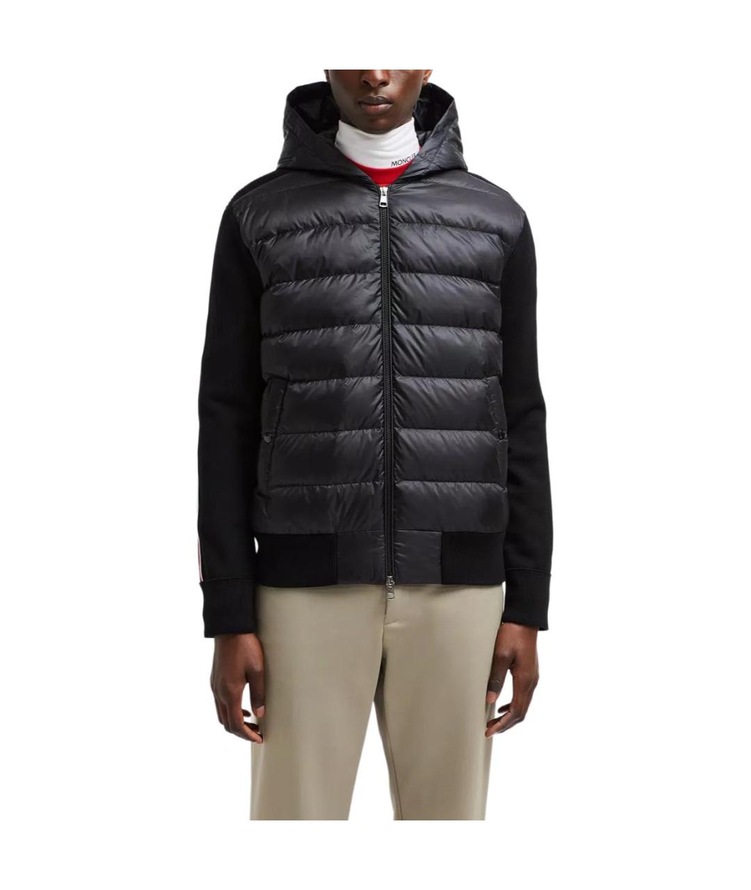 MONCLER Черный пуховик, фото 2