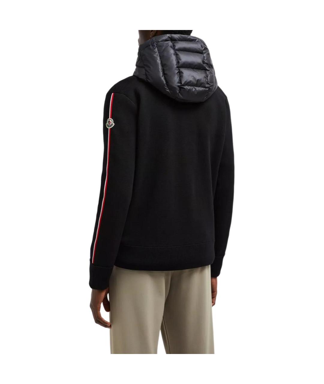 MONCLER Черный пуховик, фото 4