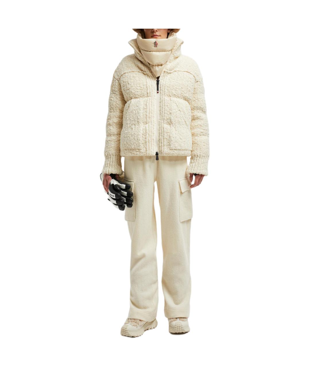 MONCLER Белый пуховик, фото 2