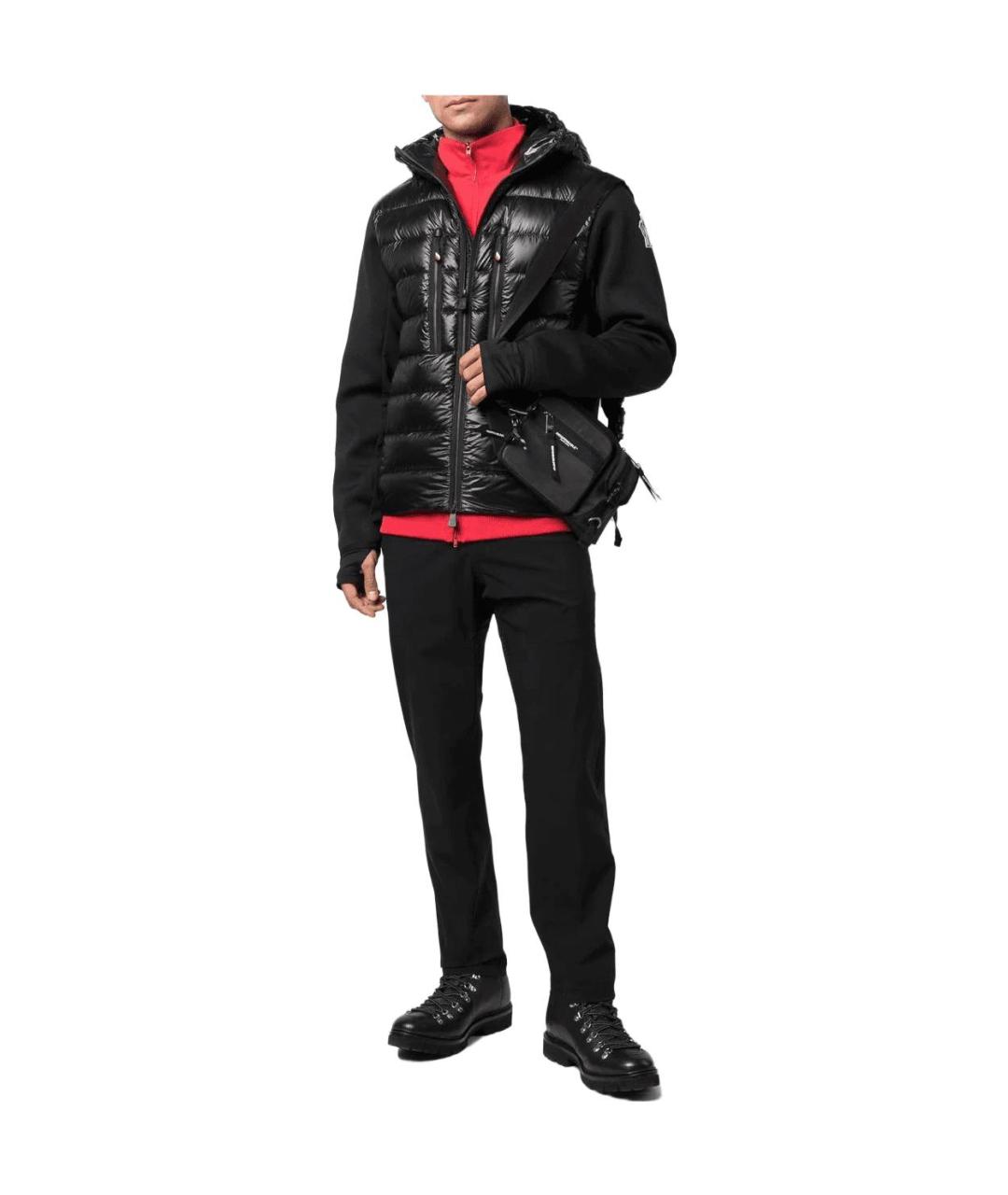 MONCLER Черный пуховик, фото 3
