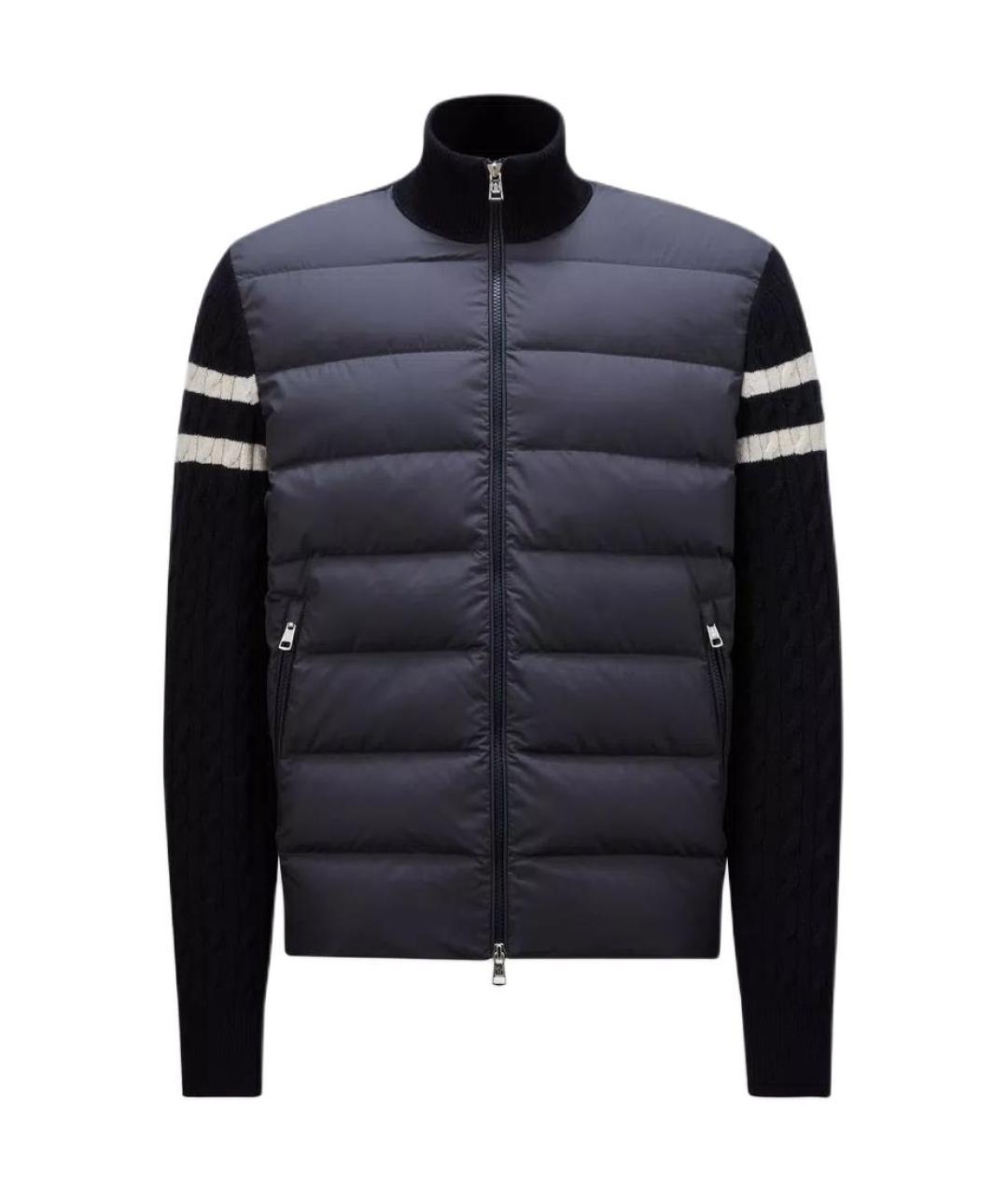 MONCLER Темно-синий пуховик, фото 1
