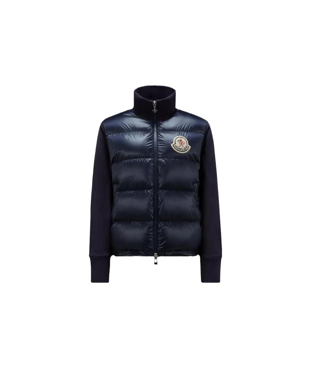 MONCLER Темно-синий пуховик, фото 6