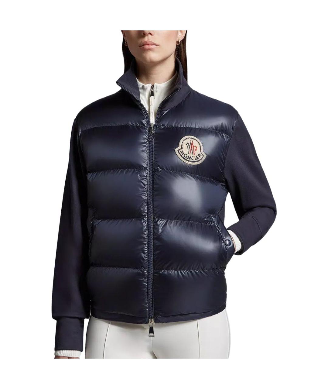 MONCLER Темно-синий пуховик, фото 2