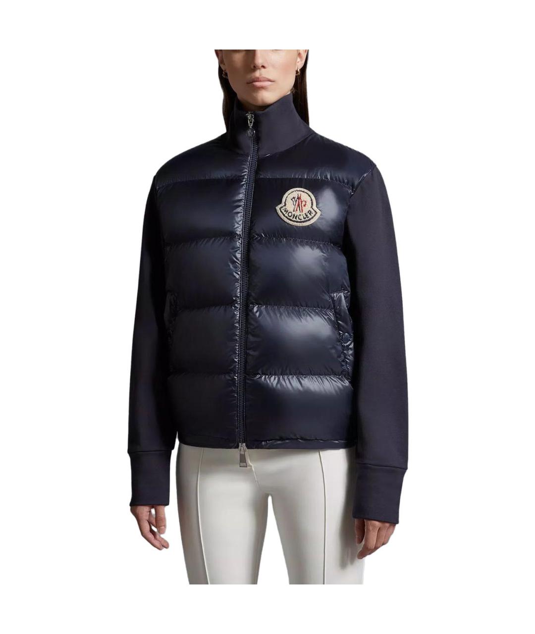 MONCLER Темно-синий пуховик, фото 3