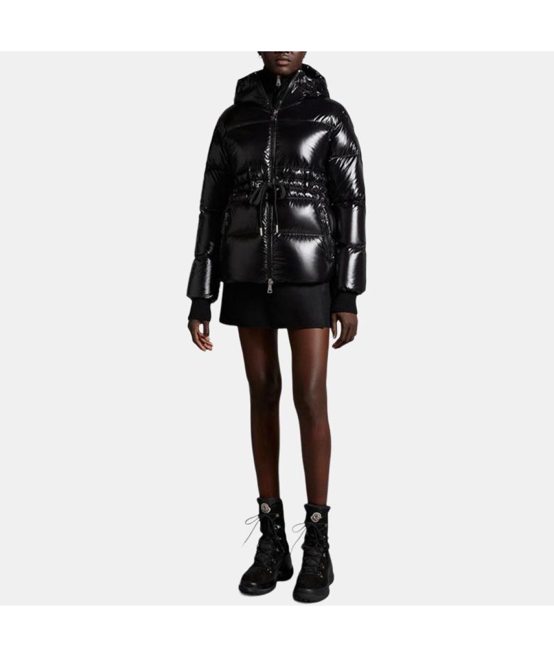 MONCLER Черная полиамидовая куртка, фото 4