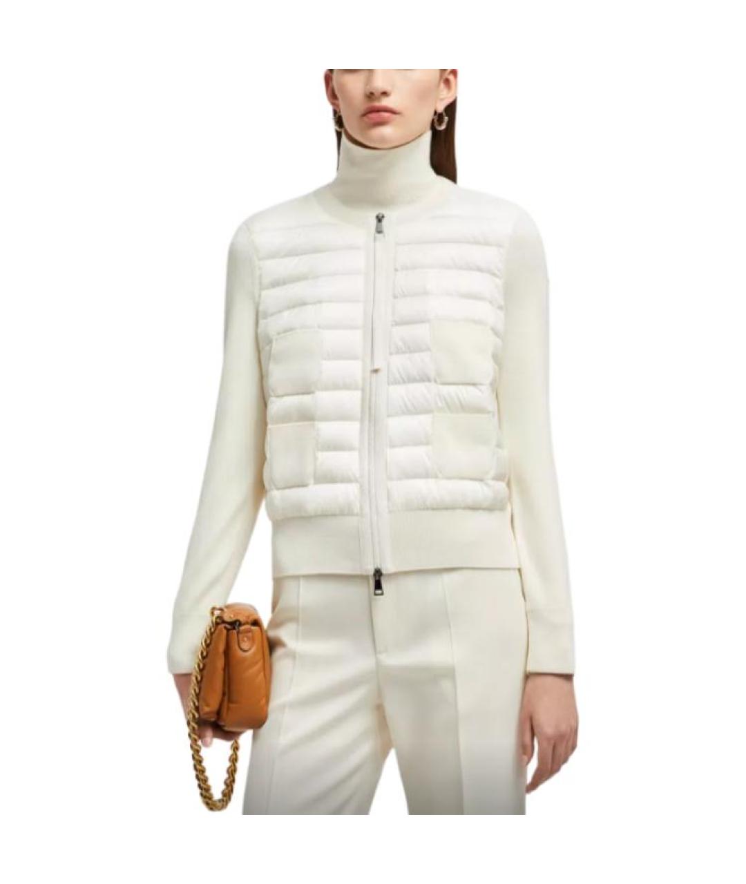 MONCLER Белый пуховик, фото 3