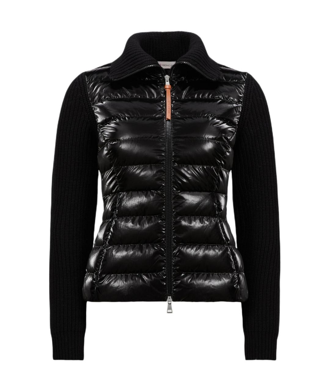 MONCLER Черный пуховик, фото 1