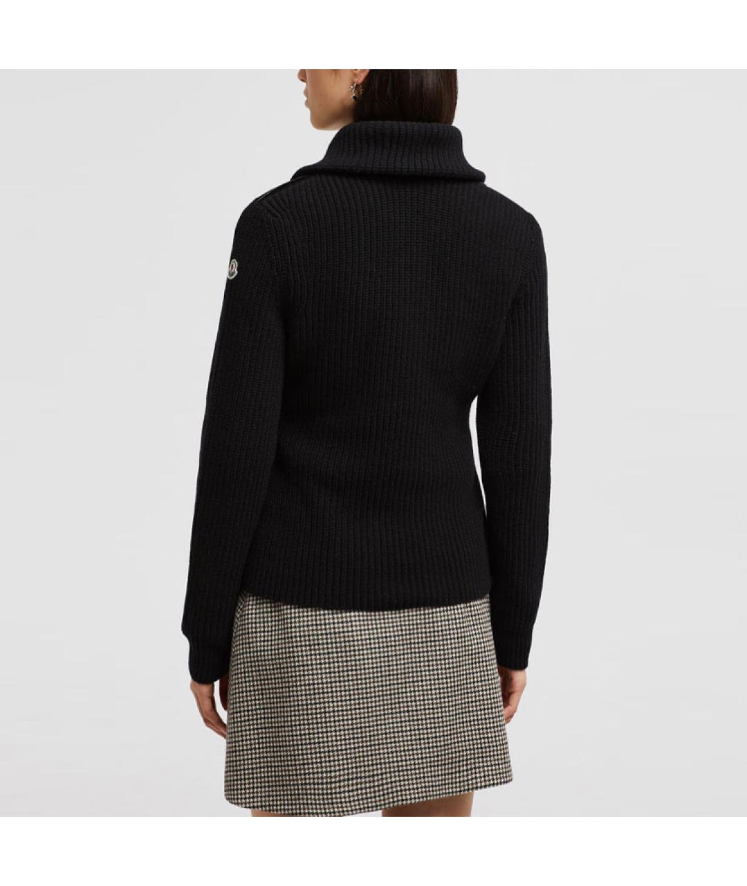 MONCLER Черный пуховик, фото 3