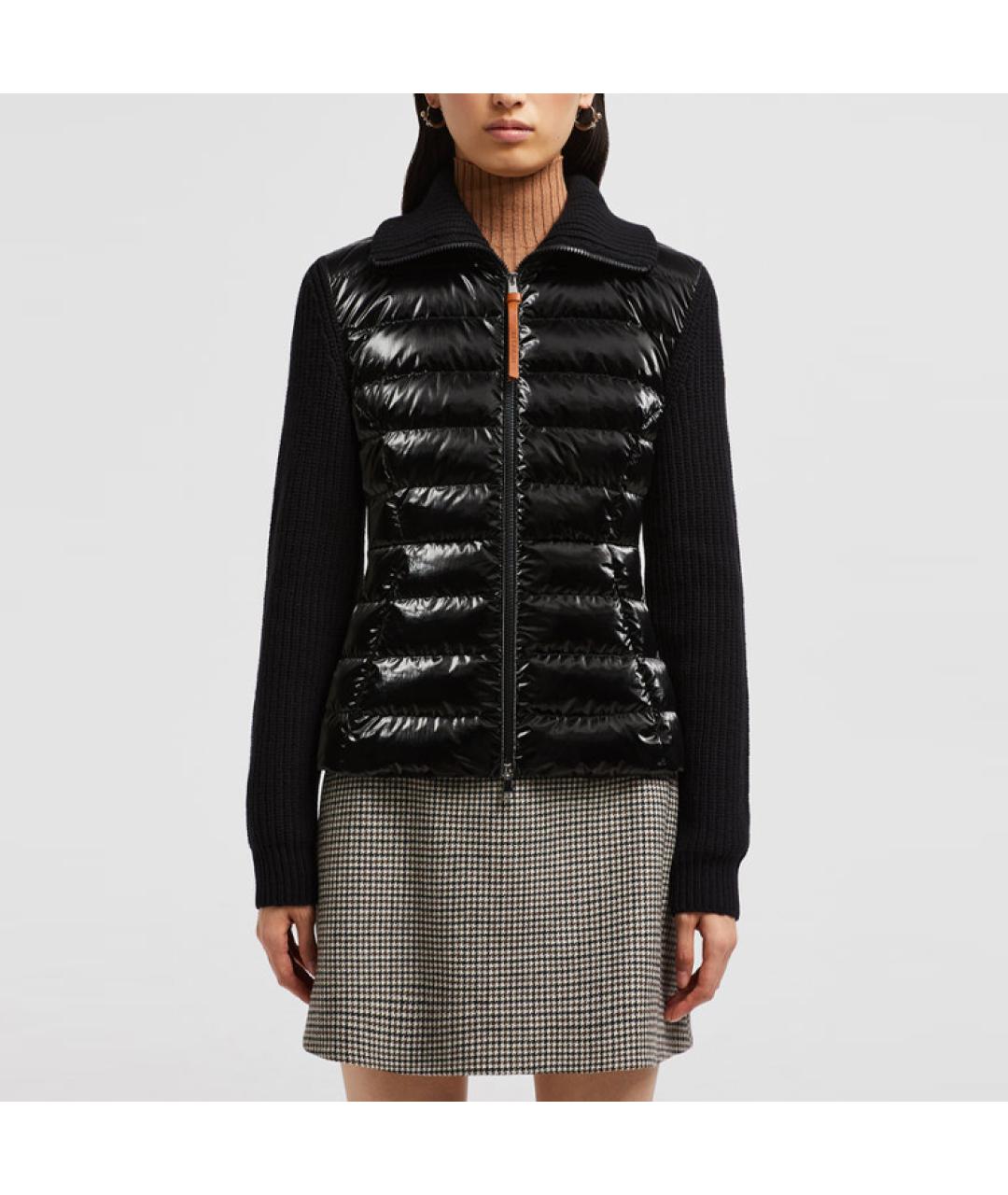 MONCLER Черный пуховик, фото 2