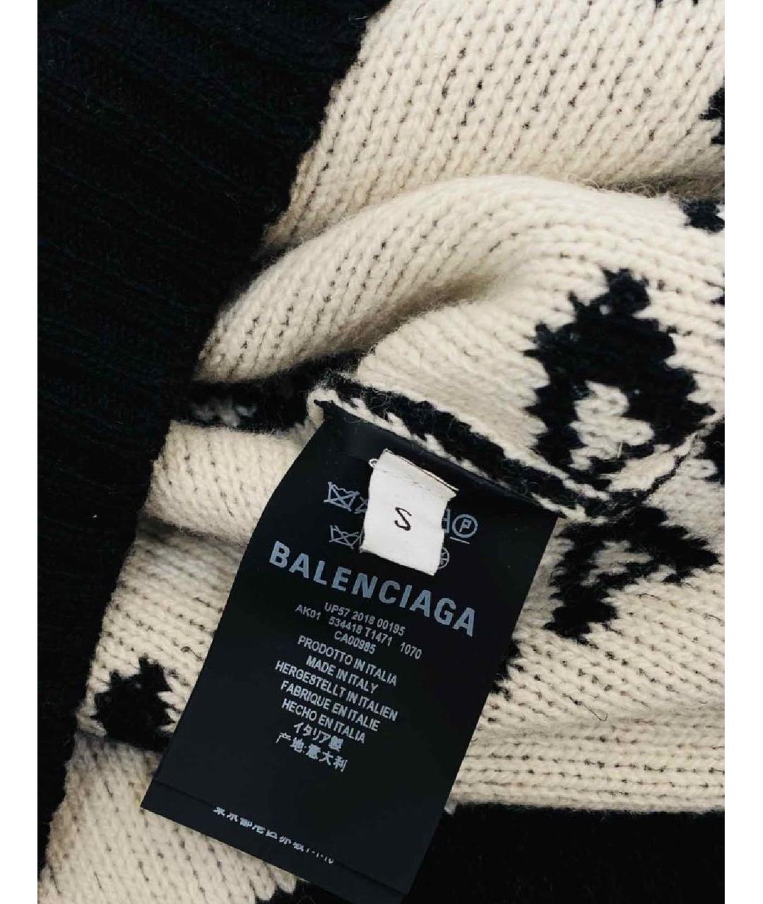 BALENCIAGA Черный шерстяной джемпер / свитер, фото 4