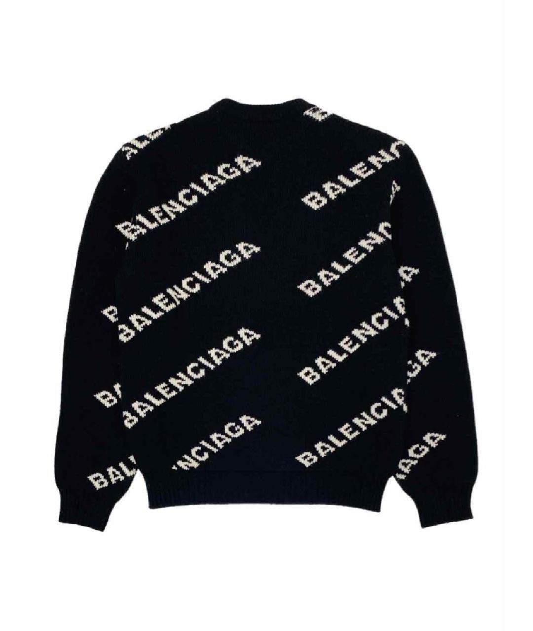 BALENCIAGA Черный шерстяной джемпер / свитер, фото 2