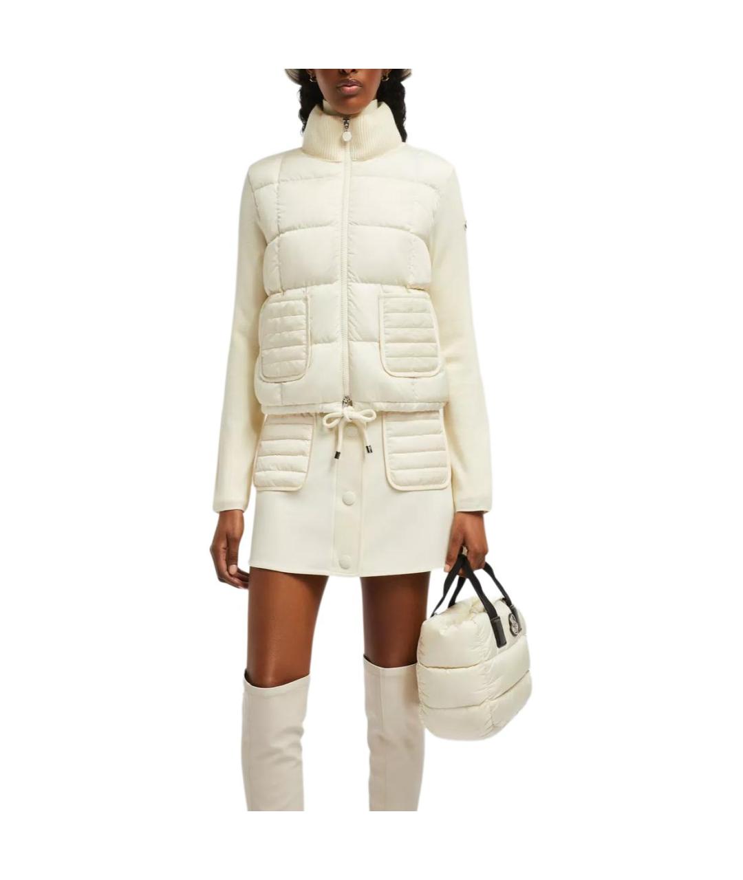 MONCLER Белый пуховик, фото 2