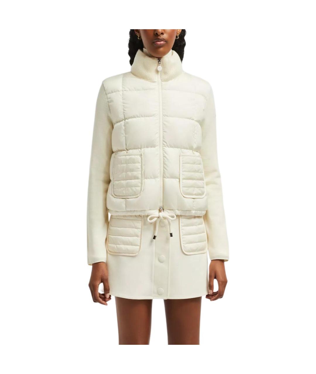 MONCLER Белый пуховик, фото 3