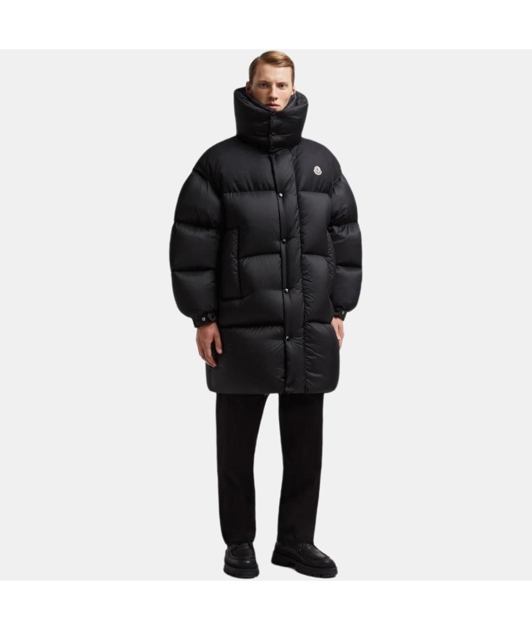 MONCLER Черный пуховик, фото 4
