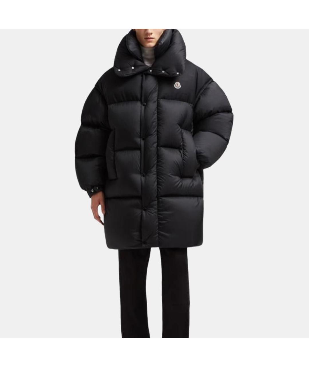 MONCLER Черный пуховик, фото 2