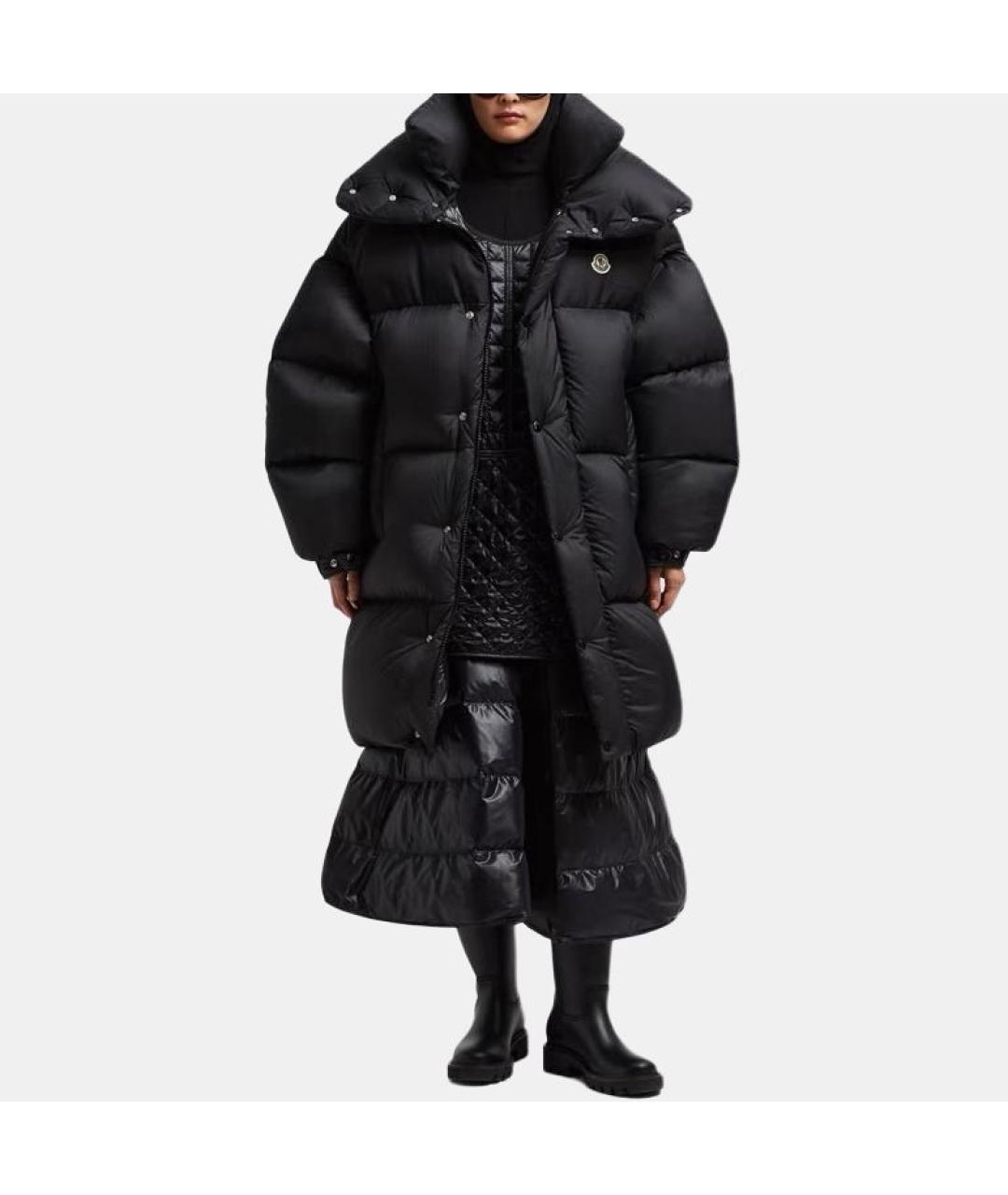 MONCLER Черный пуховик, фото 3