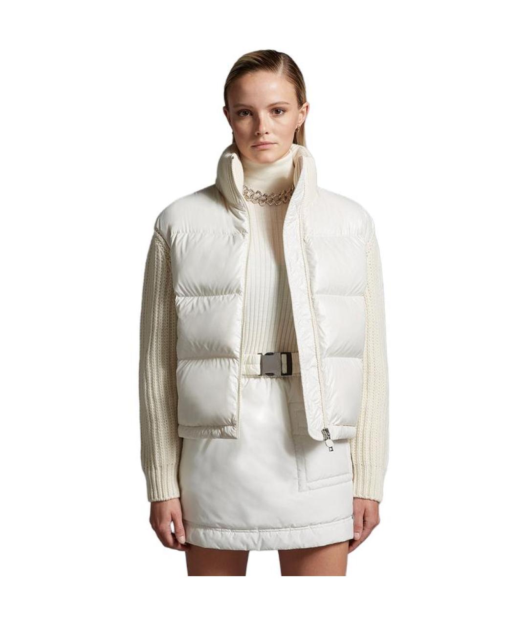 MONCLER Белый пуховик, фото 3