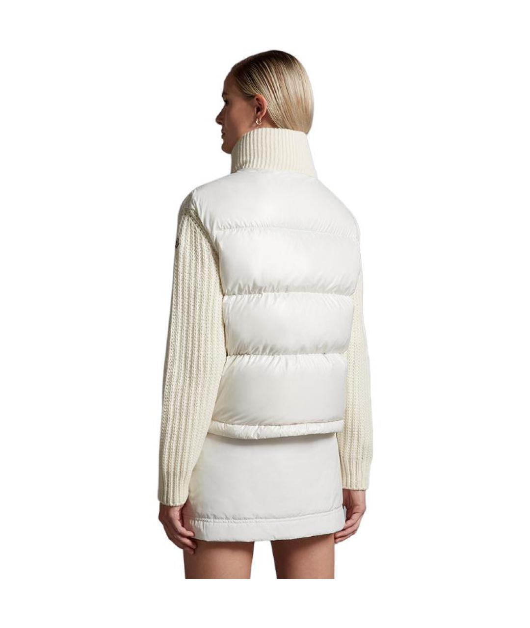 MONCLER Белый пуховик, фото 5