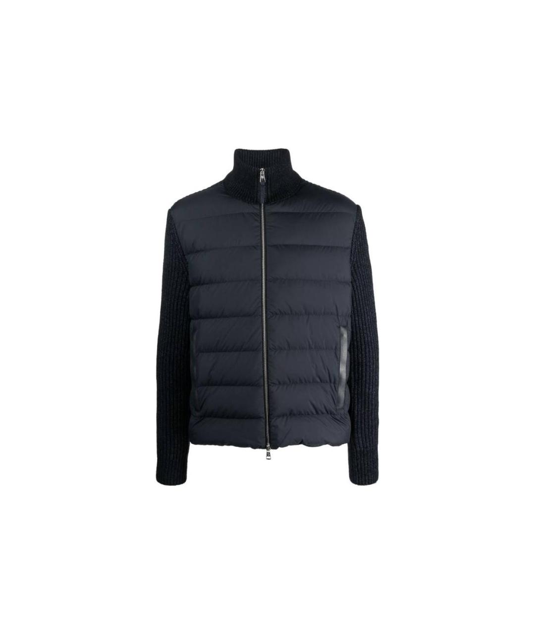 MONCLER Темно-синий пуховик, фото 4