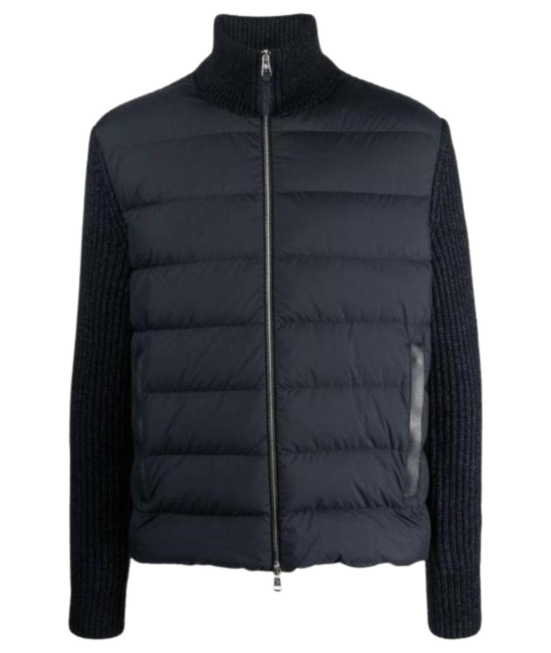 MONCLER Темно-синий пуховик, фото 1