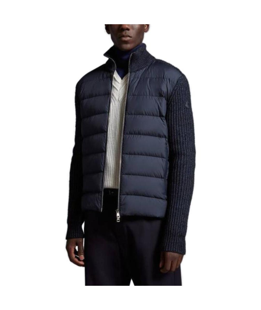 MONCLER Темно-синий пуховик, фото 3