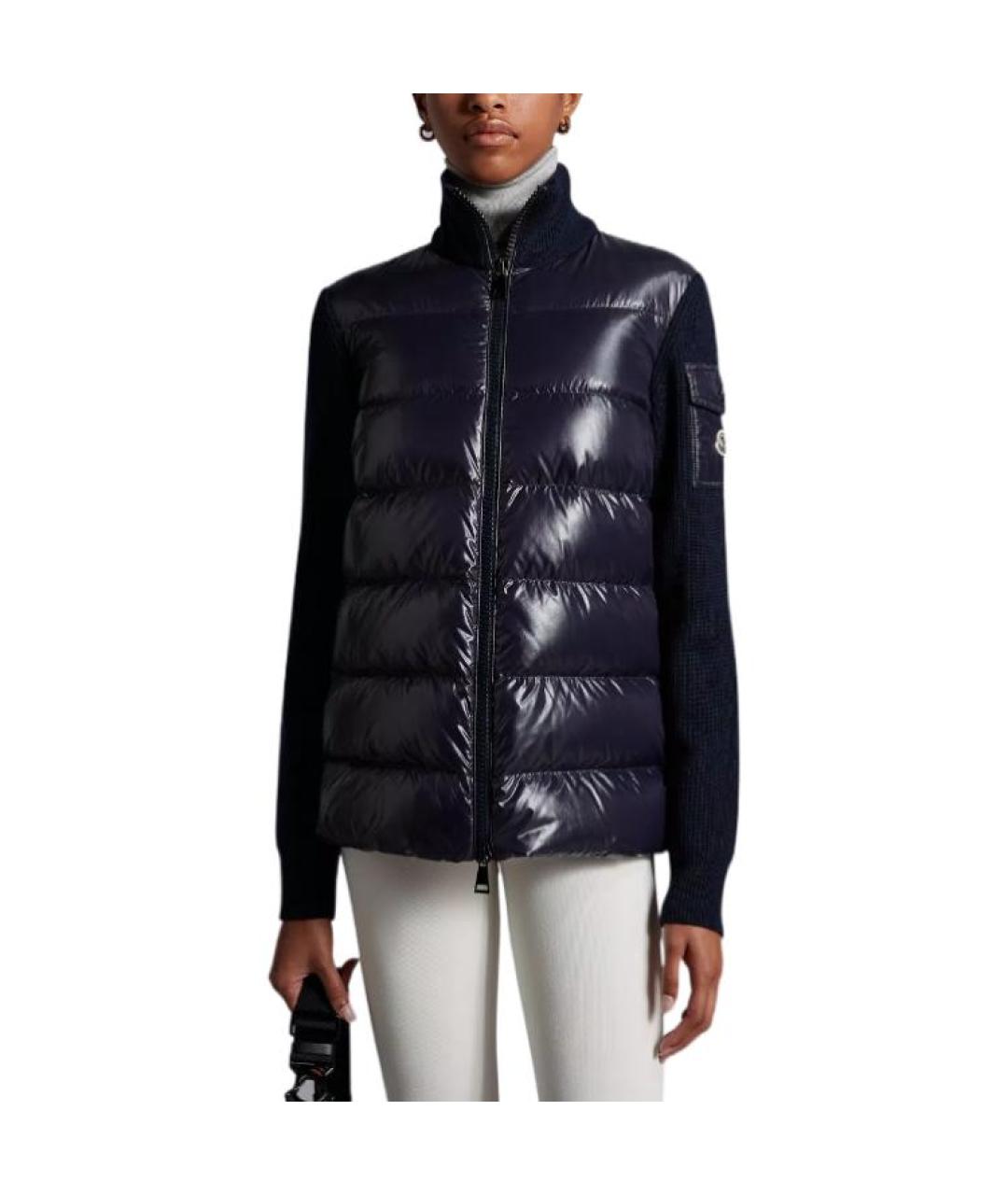 MONCLER Темно-синий пуховик, фото 4