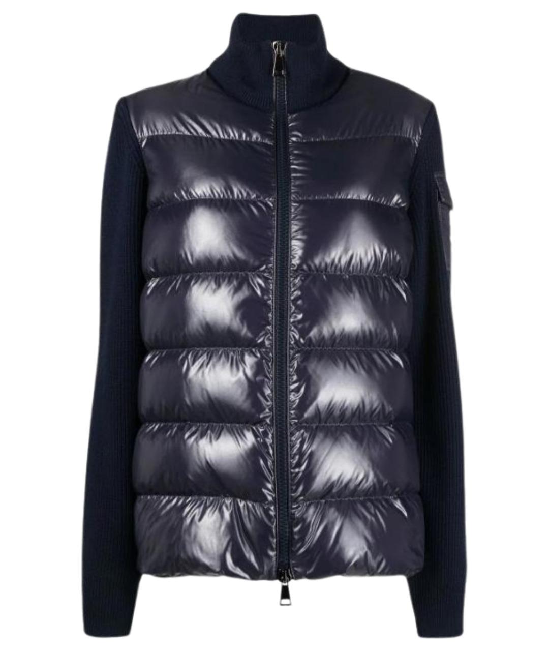 MONCLER Темно-синий пуховик, фото 1