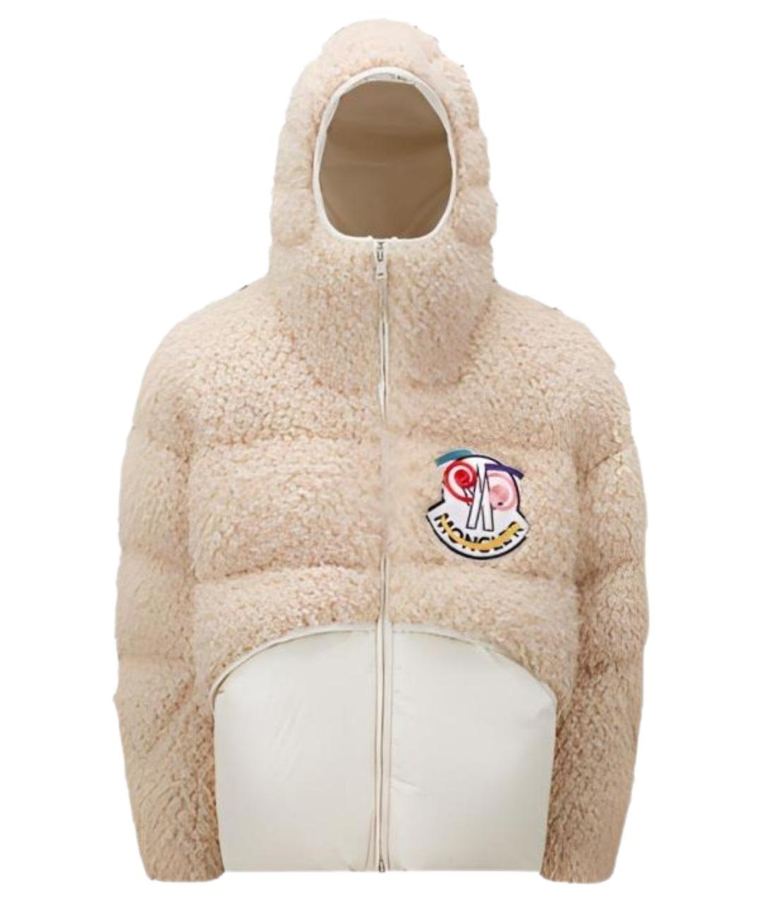 MONCLER Бежевый пуховик, фото 1