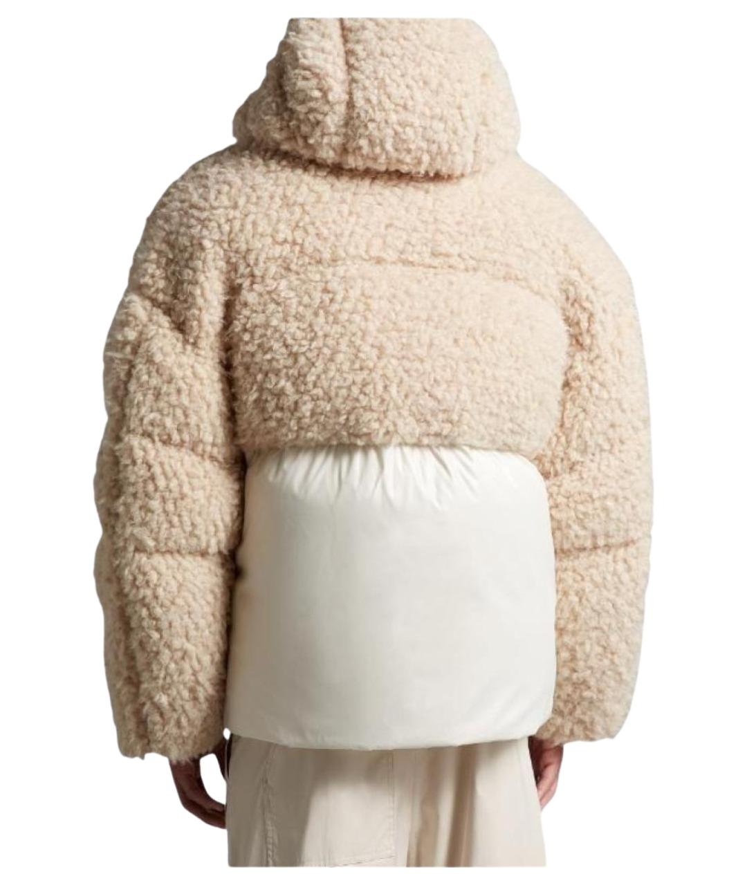 MONCLER Бежевый пуховик, фото 4