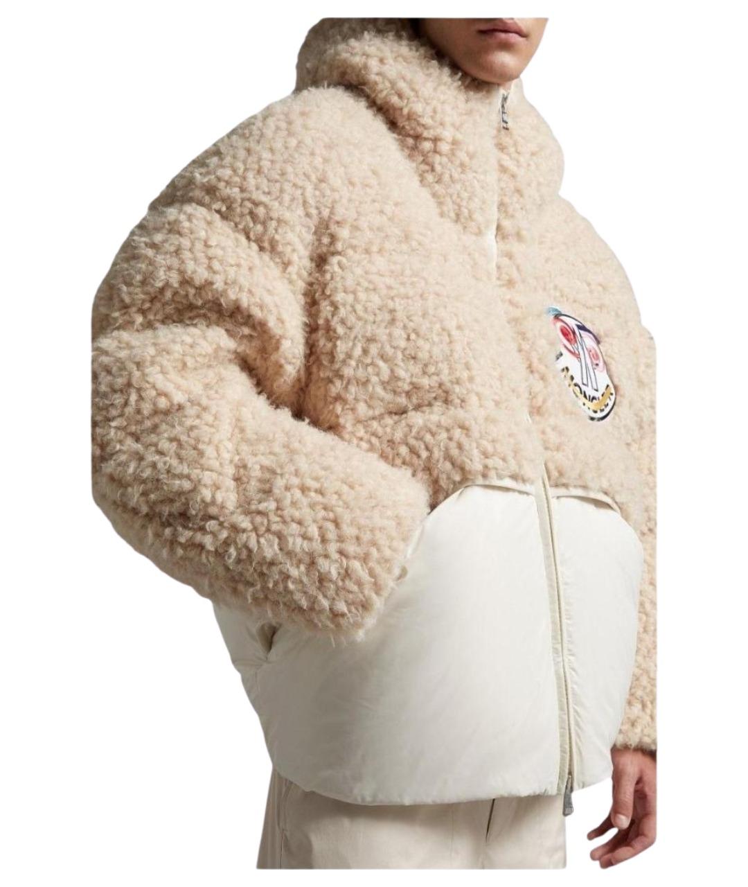 MONCLER Бежевый пуховик, фото 2