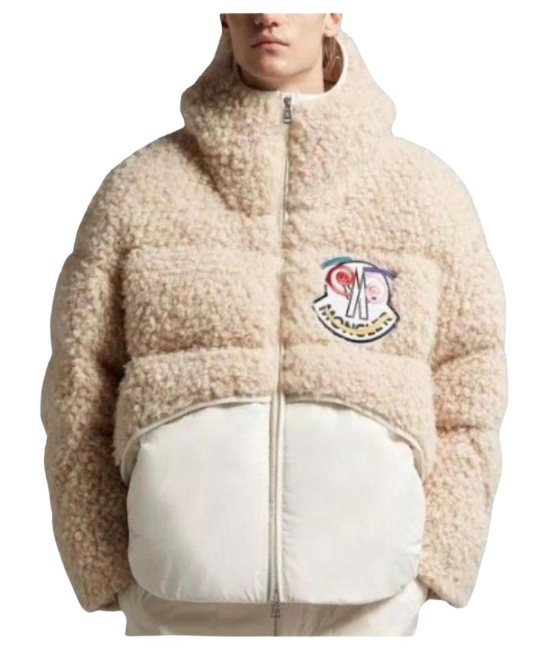 MONCLER Бежевый пуховик, фото 3