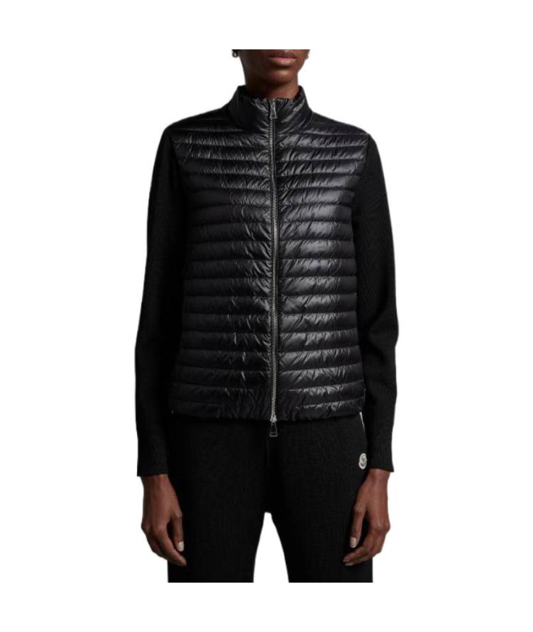 MONCLER Черный пуховик, фото 2