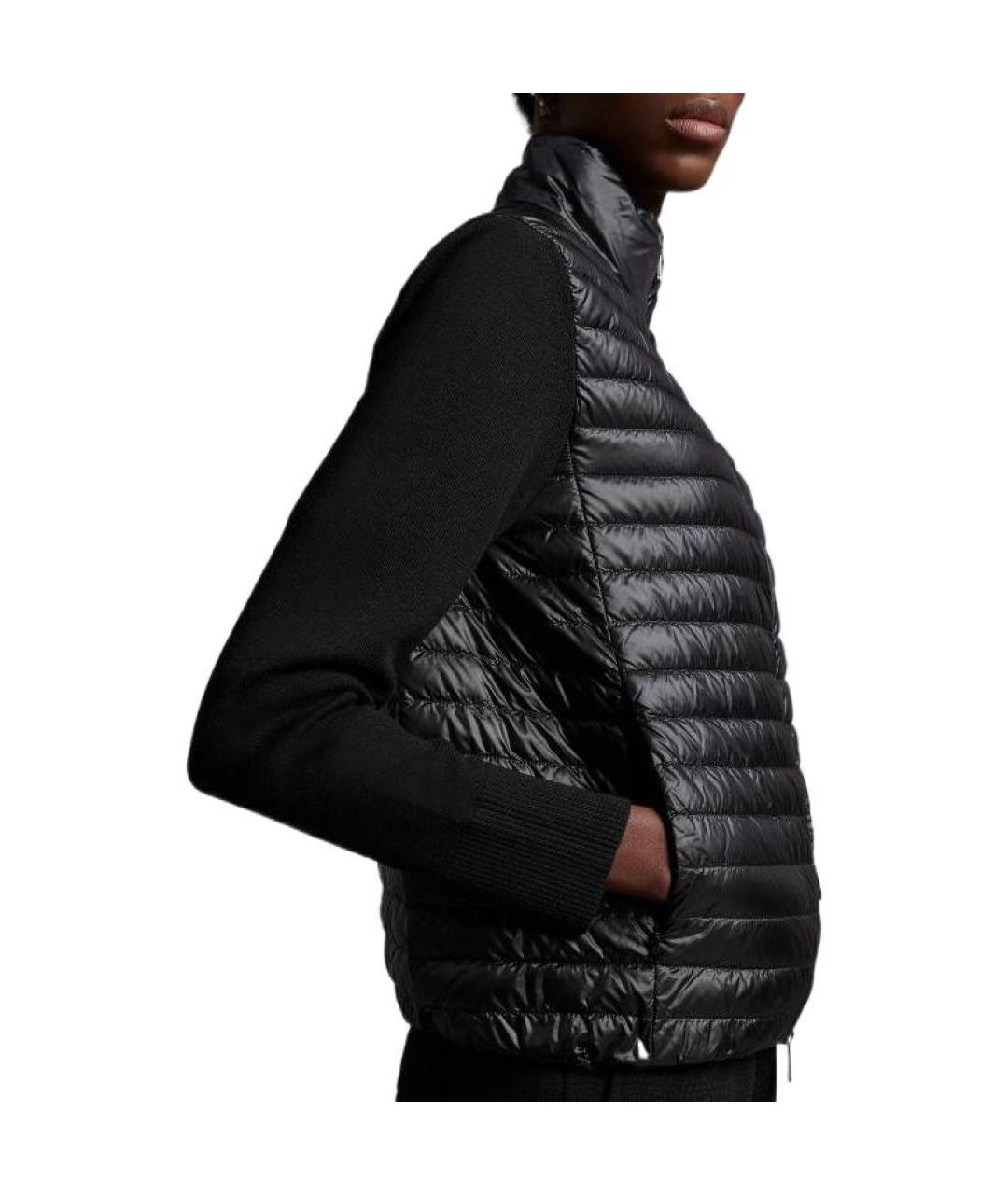 MONCLER Черный пуховик, фото 4