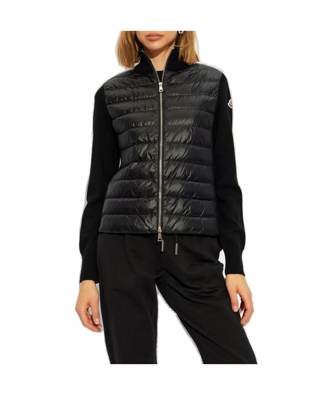 MONCLER Черный пуховик, фото 2