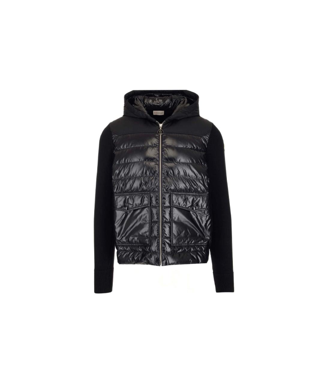 MONCLER Черный пуховик, фото 4