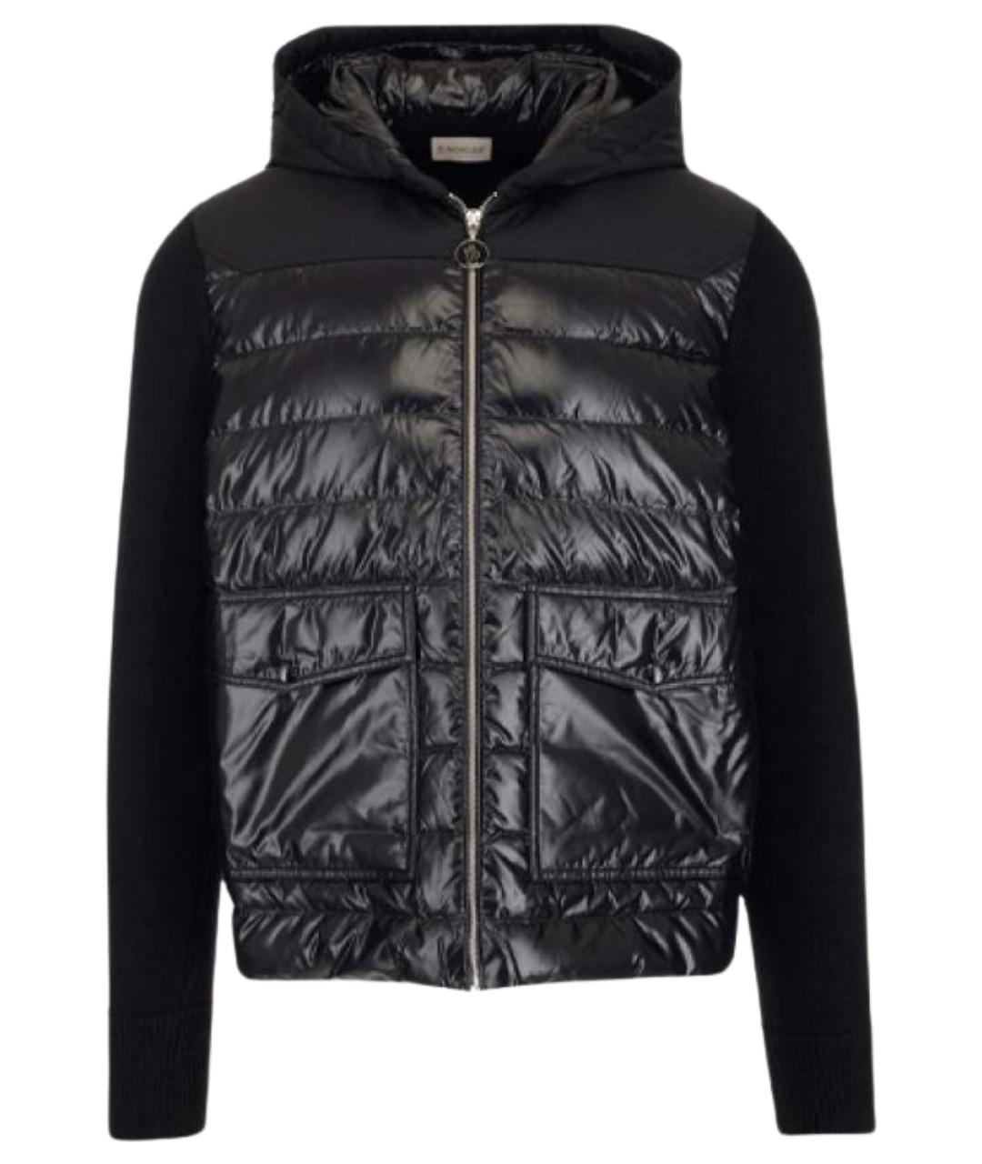 MONCLER Черный пуховик, фото 1