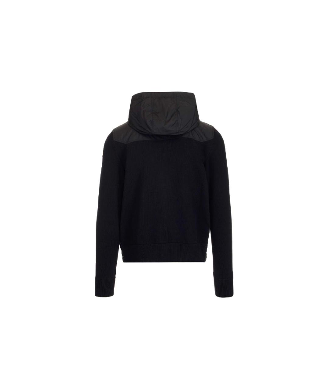 MONCLER Черный пуховик, фото 2