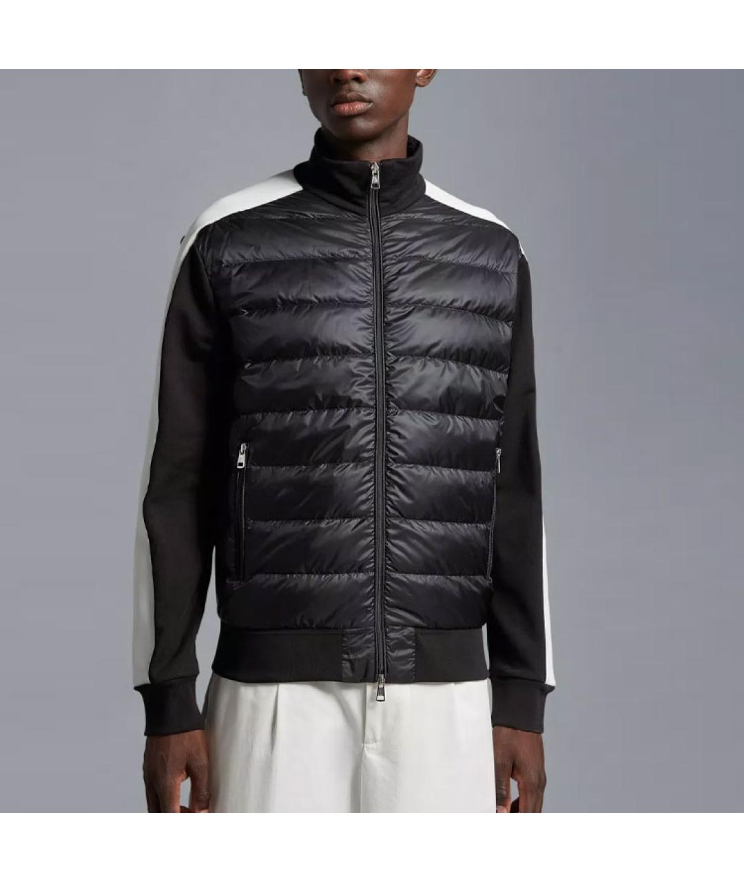MONCLER Черный пуховик, фото 3