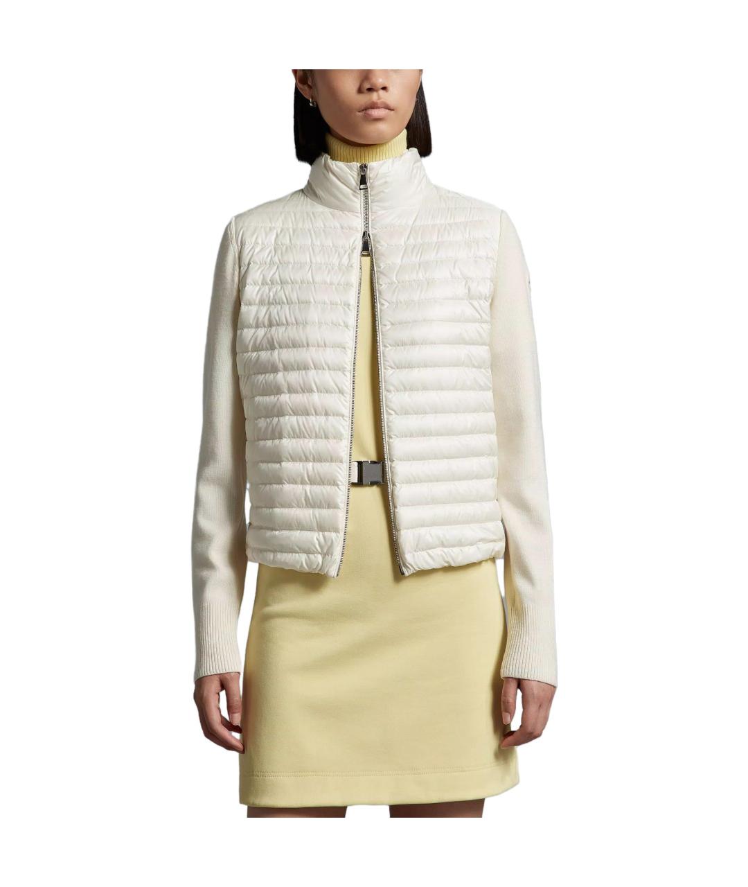 MONCLER Белый пуховик, фото 4