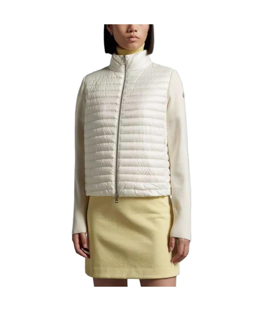 MONCLER Белый пуховик, фото 3
