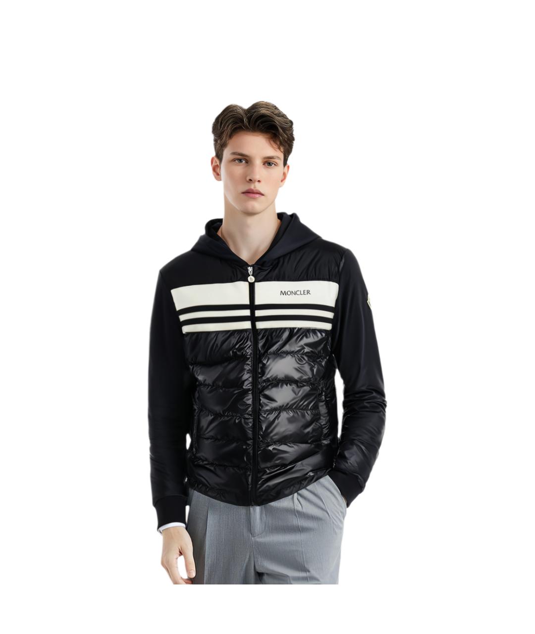 MONCLER Темно-синий пуховик, фото 3