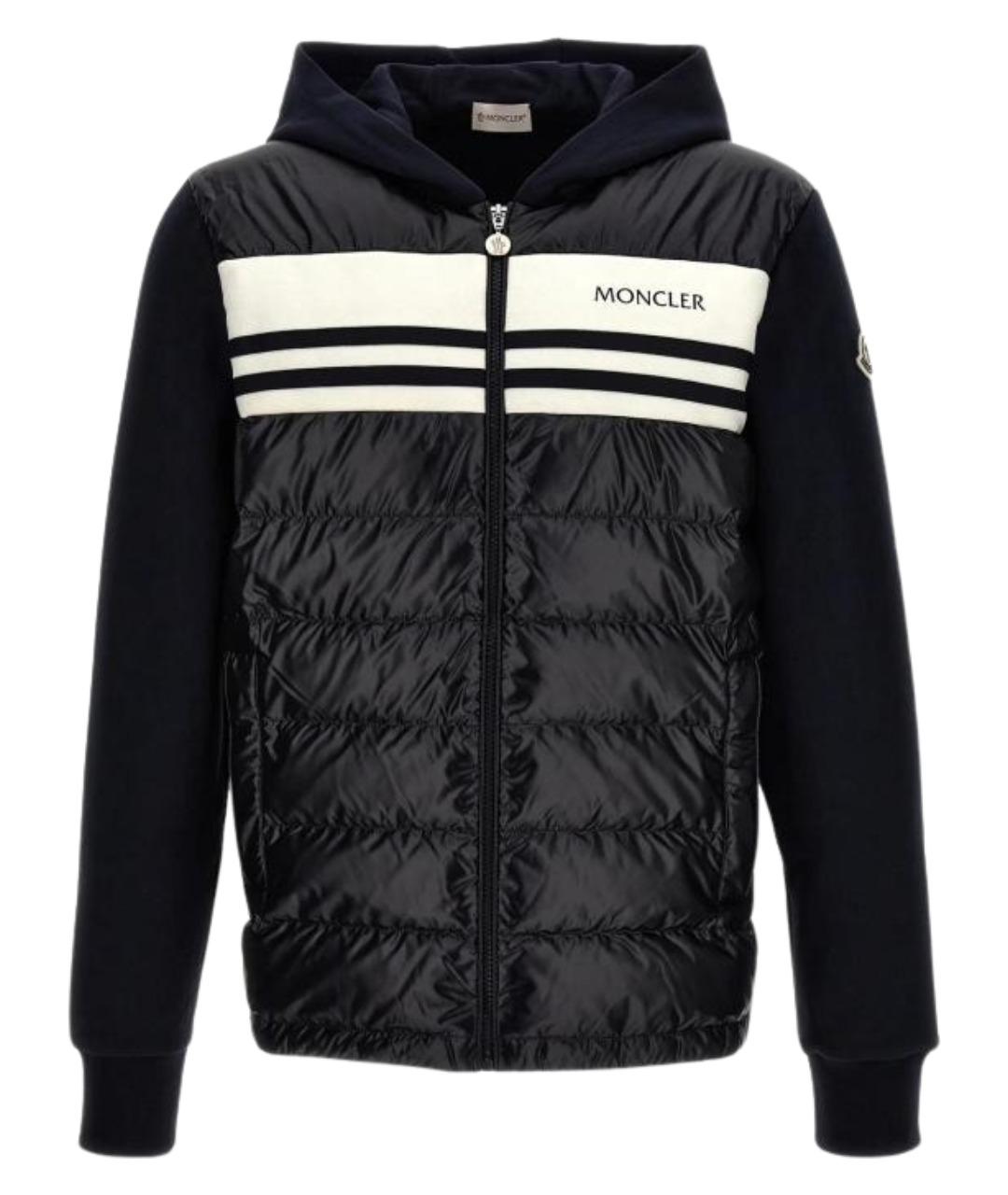 MONCLER Темно-синий пуховик, фото 1