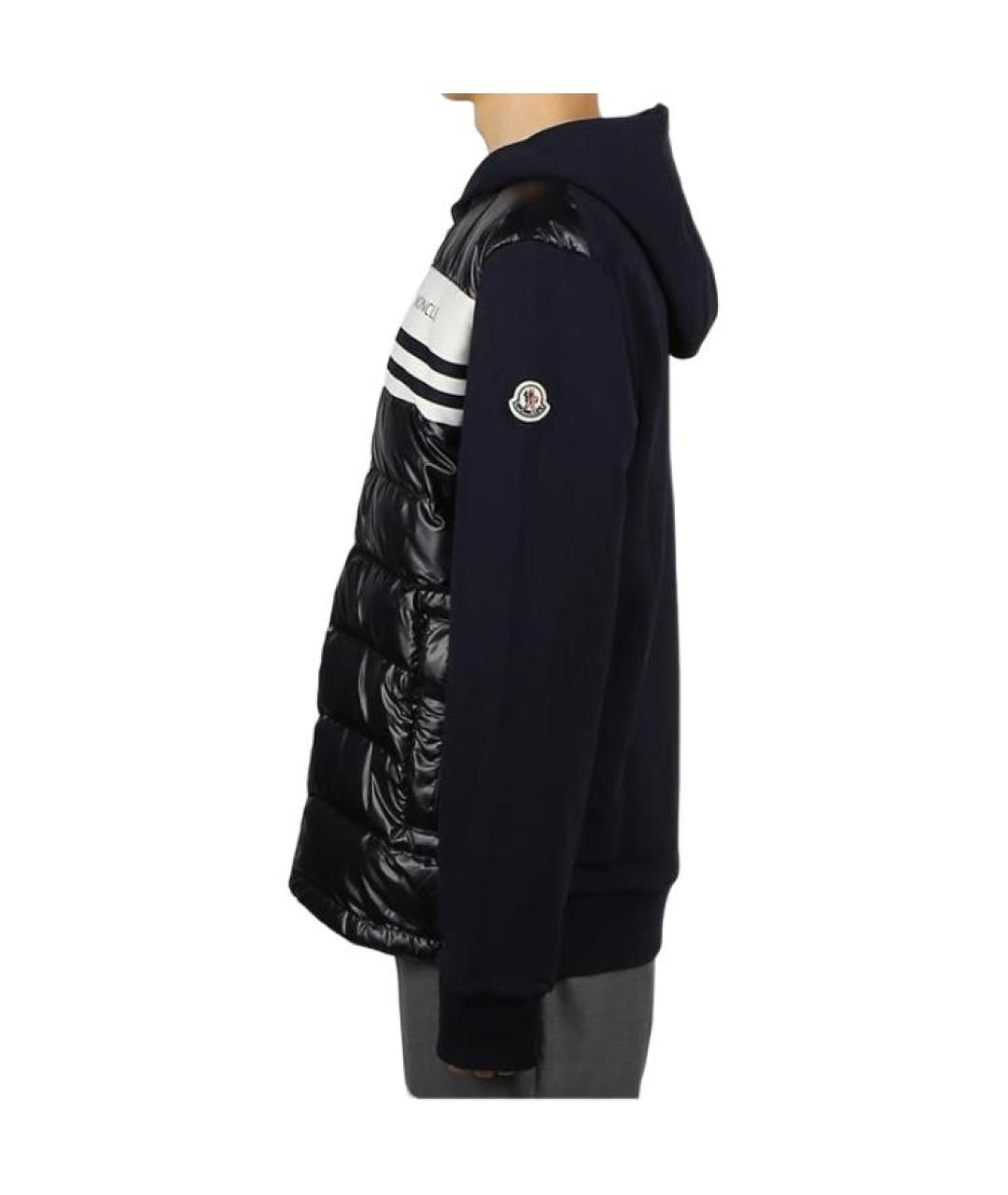 MONCLER Темно-синий пуховик, фото 4