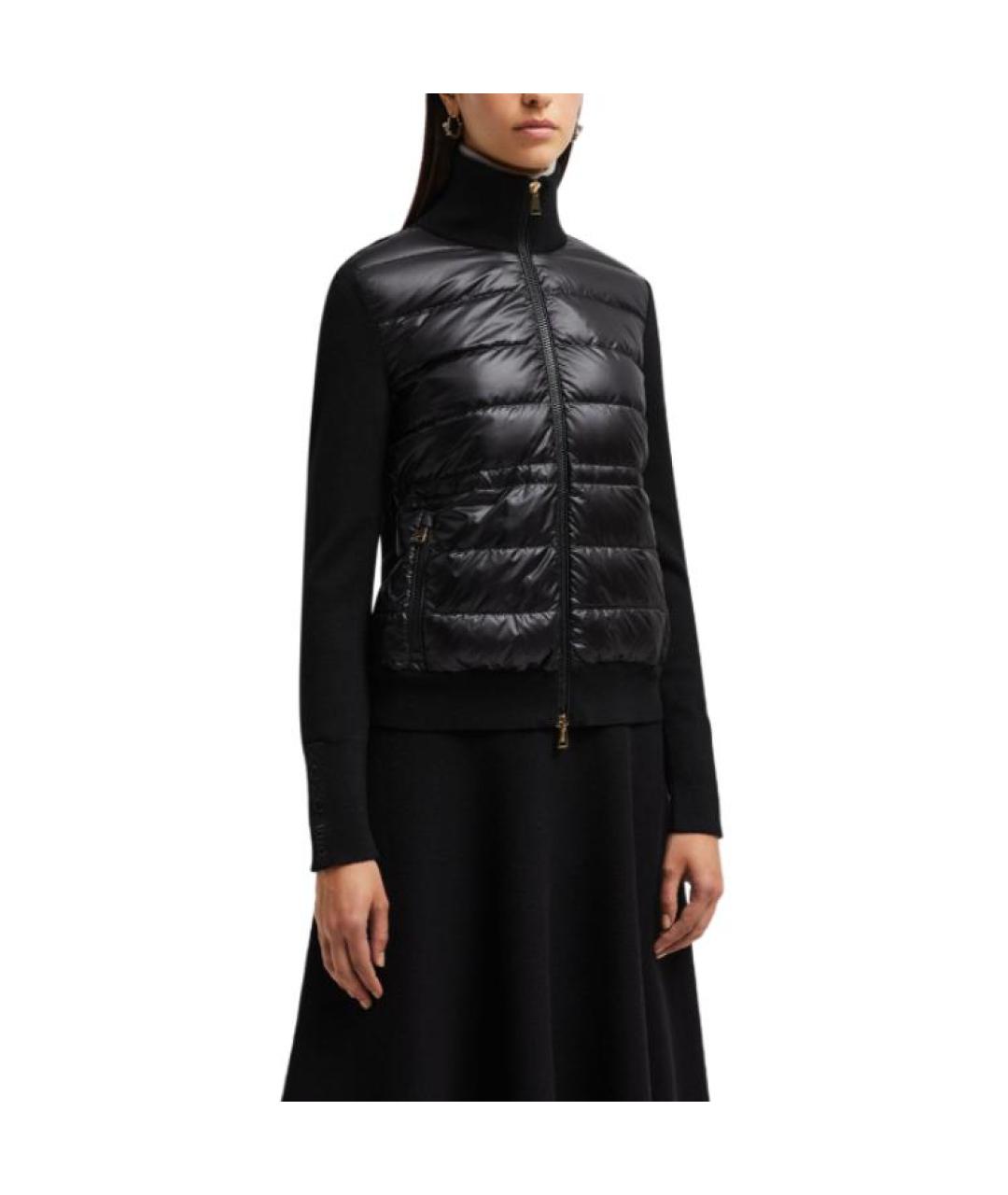 MONCLER Черный пуховик, фото 2