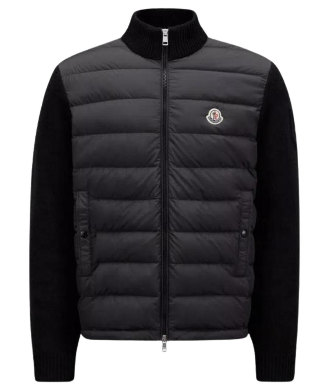 MONCLER Черный пуховик, фото 1
